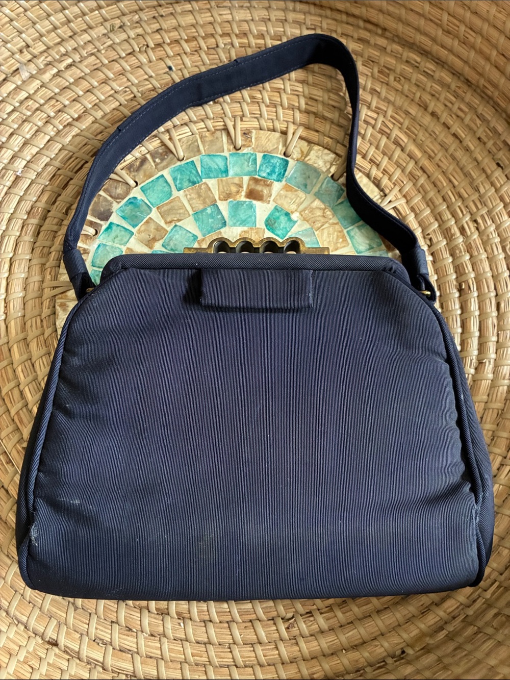 Vintage Unbranded Navy Blue Handbag